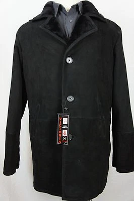 Hombres Nuevo 100% Gamuza Genuina Cuero de Oveja Abrigo Chaqueta de Trench XS-8XL Foto 1 de 4