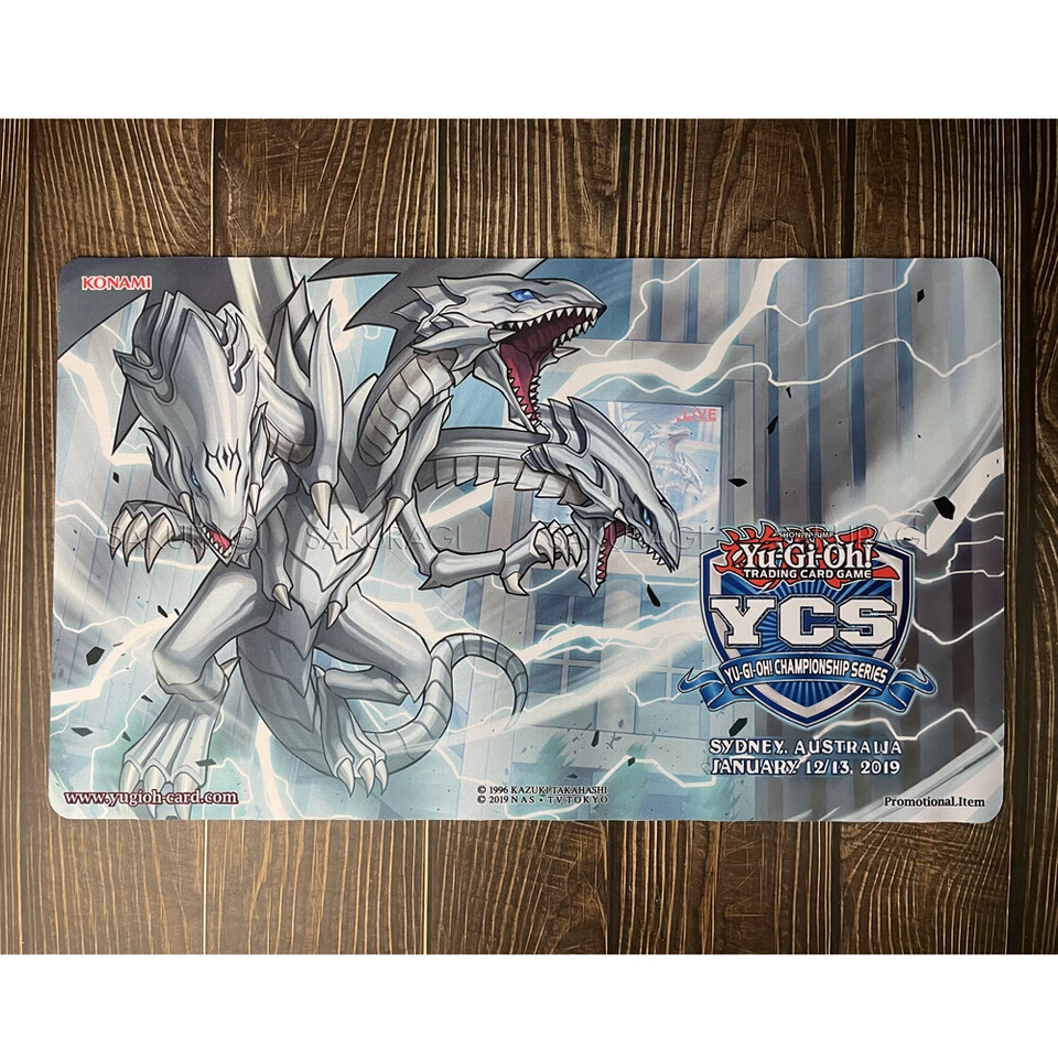 YuGiOh Playmat Blue-Eyes White Dragon TCG CCG Table Pad Trading Card Game Mat - Image 1 of 4