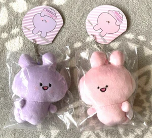 ASAMIMI-CHAN ANEMIMI-CHAN PURINUI MASCOTA PELUCHE LLAVERO CONJUNTO DE 2 JAPÓN NUEVO - Imagen 1 de 9