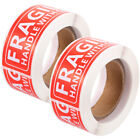 2 Rolls Red Shipping Handling Labels Handle with Care Moving Tape