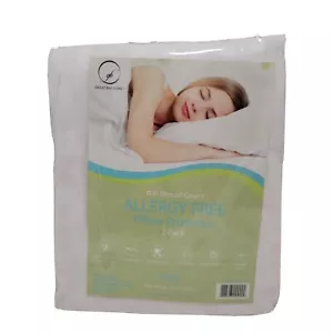 Kingsize Kissenschutz 2er Set Reißverschluss schließen 400 TC Maschinenwäsche allergiefrei - Bild 1 von 5
