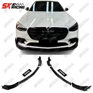 For Mercedes Benz S500 S580 W223 21+ Forged/Carbon Front Bumper Lip Kit Spoiler - Foto 1 di 24