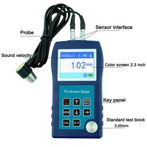 Through Coating Ultrasonic Thickness Gauge For Metal ABS PVC 0.75 to 500mm - Picture 1 of 9