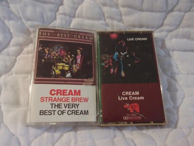 CREAM LIVE + STRANGE BREW THE VERY BEST OF CASSETTE ERIC CLAPTON GINGER BAKER - Image 1 of 4