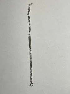 Bijoux Bracelet Gourmette Gravé Carine en Argent (50) - Imagen 1 de 7