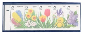 U.S. #2764a Garden Flowers Booklet Pane MNH - 1993 Plate #1 Never Folded w/ Tab - Picture 1 of 1