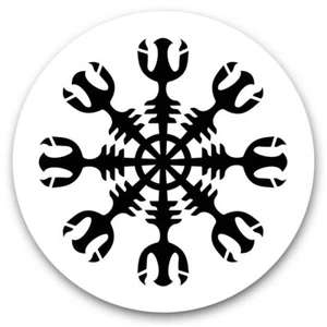 2 x Vinyl Stickers 30cm (bw) - Greek Rune Design Art #35014 - Picture 1 of 8