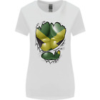 The Jamaican Flag Ripped Muscles Jamaica Womens Wider Cut T-Shirt