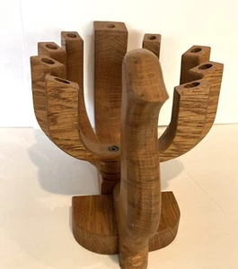 Wood Bird Turkey Dove Candelabra Candle Holder MCM thanksgiving - Picture 1 of 8