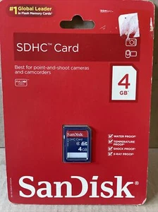 SanDisk 4GB Secure Digital High Capacity Memory Card (SDHC) New - Picture 1 of 2