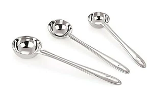 Stainless Steel Laddle Serving Spoon Set of 3 Pieces US - Picture 1 of 3