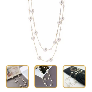 Exquisite Neck Chains Simulation Pearl Necklaces Faux Pearl Necklaces - Picture 1 of 10