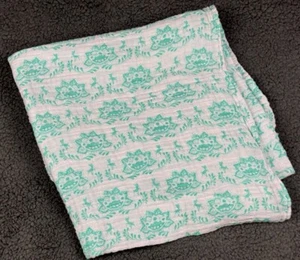 Aden Anais Disney Baby Bambi Muslin Infant Swaddle Blanket Mint Teal Green HTF - Picture 1 of 6