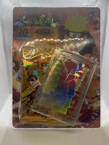 Anime NARUTO HOLO FOIL Trading Card Game 3 Booster Pack & 1 Rainbow RARE TCG CCG - Picture 1 of 2