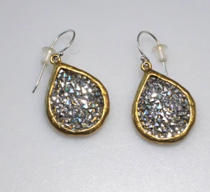 Signed W P WAXING POETIC CLUSTER CRYSTAL pierced earrings kristel C12 - Picture 1 of 7