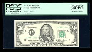 DBR 1985 $50 FRN San Francisco Fr. 2122-L PCGS 64 PPQ Serial L38397767A - Picture 1 of 2