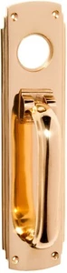 deco cylinder hole knocker,pull handle & base plate ,3 finishes over solid brass - Foto 1 di 6