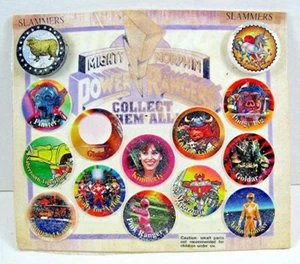 Power Rangers Pogs Slammers Prizes Old Gumball Vend Machine Display Card #47 - Picture 1 of 1