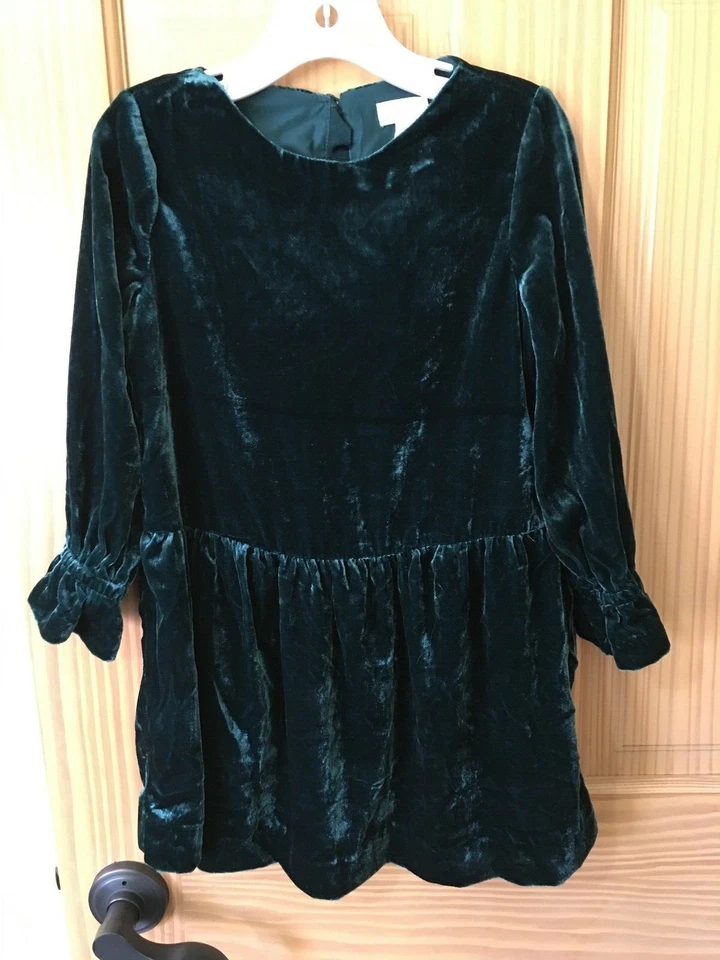 NWT Gymboree Velvet Dress Bell Sleeve Green Holiday 4, 8, &14 - Image 1 of 1