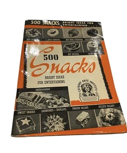 Culinary Arts Institute 500 Snacks Bright Ideas for Entertaining 1940 Cookbook  - Picture 1 of 14