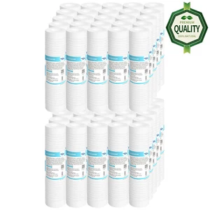 1-50Pack 0.5/1/5 Micron 10x2.5" Grooved Sediment Water Filter Replace Cartridges - Picture 1 of 22