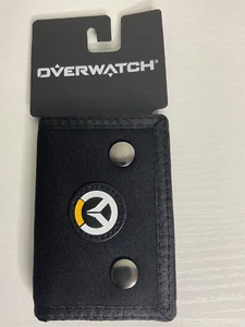 Officially Licensed Blizzard Overwatch Men's Black Tri-Fold Snap Closure Wallet - Picture 1 of 14