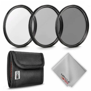 Neutral Density Filter Set W/ Case ND2 ND4 ND8 67mm 58mm 52mm + Cap and holder + - Picture 1 of 10