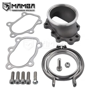 Turbo Dump Down Pipe Flange Adapter 5 Bolt to 3" V-Band Fits Nissan SR20 RB26 - Picture 1 of 10