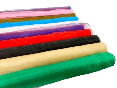 Sheer Organza Fabric Wedding Drape Dress Material Plain and Two Tone 150cm Wide - Image 1 of 4