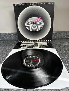LP VINYL QUEEN ALBUM JAZZ EMA 788 UK 1ST PRESS RARE ATTACHED POSTER EX/EX- - Picture 1 of 13