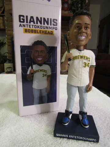 Milwaukee Brewers bobblehead Giannis Antetokounmpo Cover