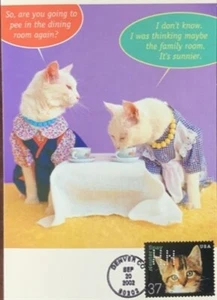 HNLP Hideaki Nakano Greeting Card Spay Neuter 3670 Cat Good Friends Hard Decisio - Picture 1 of 2
