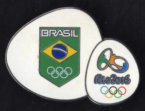 RIO 2016 OLYMPIC GAMES. LARGE LOGO PIN - Picture 1 of 3