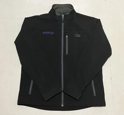 L.L. Bean Jacket Mens Large L Black Full Zip Windproof Fleece Zipper Pockets - Image 1 of 4