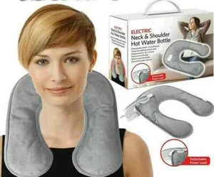 Rechargeable Hot Water Bottle Neck Shoulder Warmer Massaging Electric Heat Pad - Picture 1 of 9