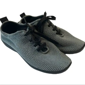 A'rcopedico Women's Euro 38 Grey Lace Up Walking Knit Comfort Sneakers - Picture 1 of 11