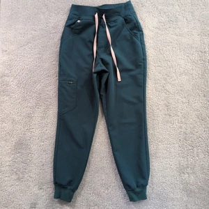 Figs Zamora Jogger Scrub Pants Women's High Waist Size XS Petite Teal - Picture 1 of 14