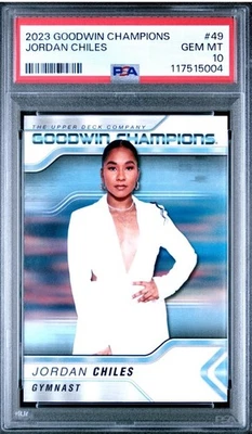 JORDAN CHILES GEMA NOVATO COMO NUEVA 2023 GOODWIN CHAMPIONS EE. UU. GIMNASIA PSA 10 Foto 1 de 3