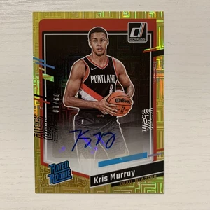 KRIS MURRAY 2023-24 PANINI DONRUSS #269 RATED ROOKIE CHOICE GOLD AUTO #’d /10 - Picture 1 of 3