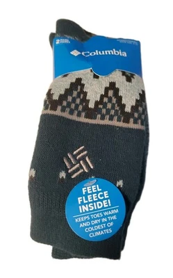 Paquete de 2 calcetines térmicos de peso medio Columbia para mujer Fair Isle talla 4-10 negro verde Foto 1 de 4