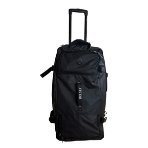 Delsey Paris Rolling Wheeled Duffle Bag With Long Handle Black 28-Inch - Picture 1 of 19