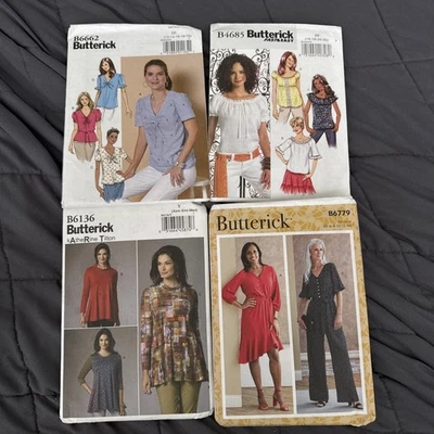 Butterick Sz 6-14/ 12-22 UNCUT Patterns Shirts Dresses and Pant Suit See Pics. - Image 1 of 4