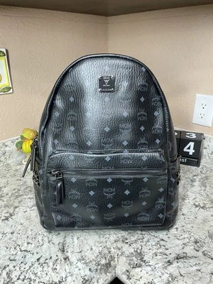 MCM backpack Black Large Side studded Same Day Shipping - Image 1 of 4