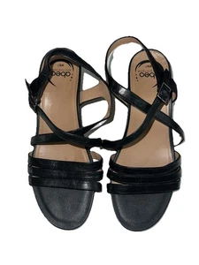 Abeo Women’s Wedge Sandals Size 7 Narrow Black - Picture 1 of 12