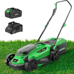 Electric Lawn Mower Cordless, 13 Inch 20V Lawn Mowers with Brushless Motor, 2... - Picture 1 of 7