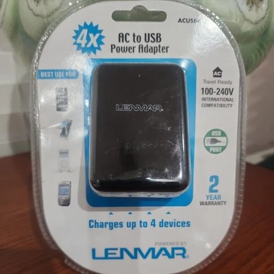 Lenmar Internationally Capable 4 Adapters Charges 4 Devices AC to USB NIB - Image 1 of 4