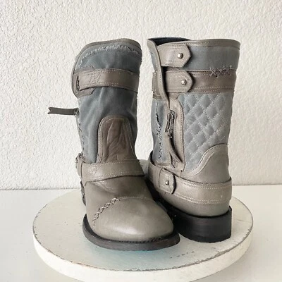 НОВЫЕ женские серые ковбойские сапоги Lane DUSTOFF размер 8,5 ковбойские сапоги на лодыжке вестерн - Изображение 1 из 4