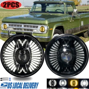 7 Inch Round LED Headlight For Dodge D100 D150 D200 D300 Dart Ramcharger Pickup - Picture 1 of 19