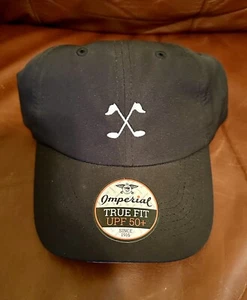 Imperial True Fit Strapback UPF 50+ Black Hat TROUBADOUR GOLF Nashville NWT - Picture 1 of 9