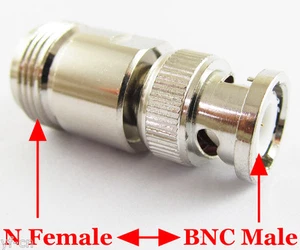 50 Stck. N-Typ N Buchse auf BNC Stecker gerade RF Stecker Adapter Messing - Bild 1 von 6